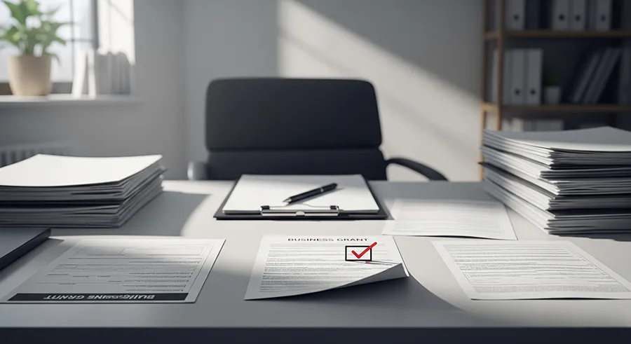 Documenti e moduli con un piccolo errore, simbolo degli errori comuni da evitare nella richiesta di finanziamenti Transizione 5.0