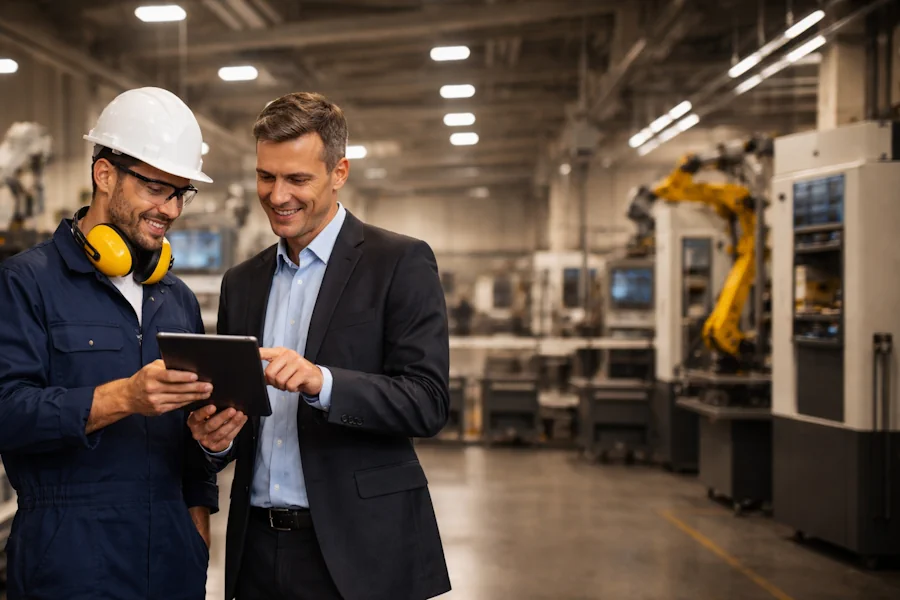 Team al lavoro in un'azienda moderna: guida pratica all'employer branding per PMI per attrarre talenti qualificati e costruire un EVP efficace senza grandi budget.